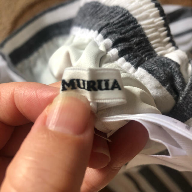 MURUA(ムルーア)のMURUAﾜｲﾄﾞﾊﾟﾝﾂ ストライプ レディースのパンツ(カジュアルパンツ)の商品写真