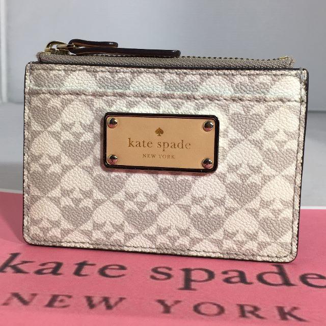 kate spade new york(ケイトスペードニューヨーク)のkate spade/ケイトスペード　カードケース/スペード/グレー系 レディースのファッション小物(名刺入れ/定期入れ)の商品写真