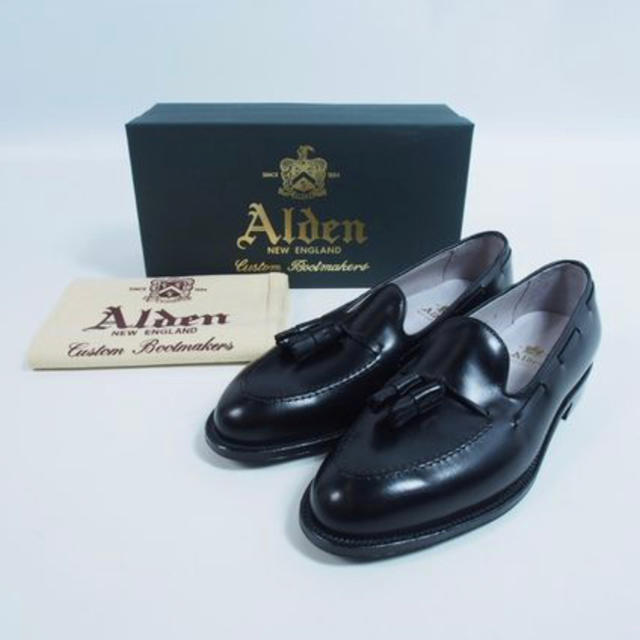 Alden(オールデン)のオールデン　Alden タッセルローファー  ブラックカーフ　期間限定値下げ中　 メンズの靴/シューズ(ドレス/ビジネス)の商品写真