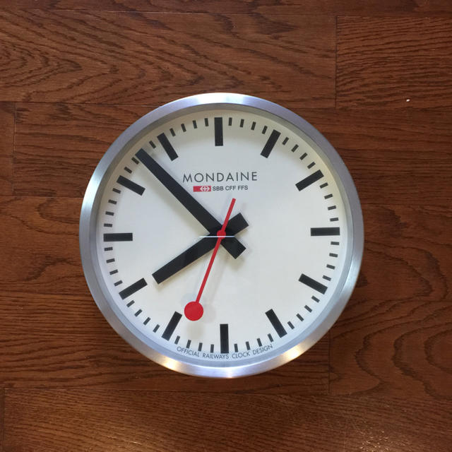 モンディーン ウォールクロック シルバー 25センチ 壁掛け MONDAINE - 1