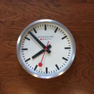 モンディーン ウォールクロック シルバー 25センチ 壁掛け MONDAINE