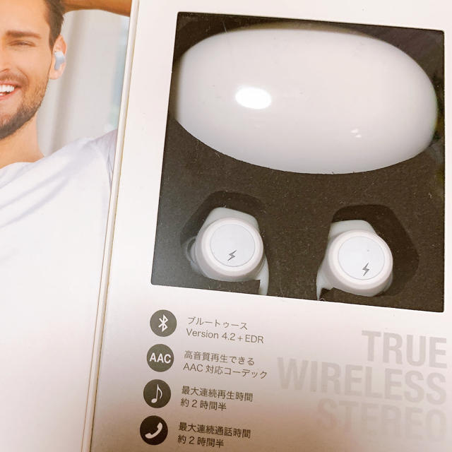 Bluetoothイヤホンwireless スマホ/家電/カメラのオーディオ機器(ヘッドフォン/イヤフォン)の商品写真