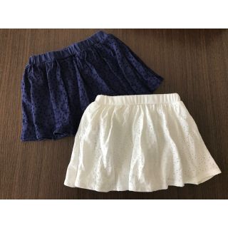 ユニクロ(UNIQLO)の美品　ユニクロ　■ パンチングレース　スカートパンツ　パンツ付スカート(パンツ/スパッツ)