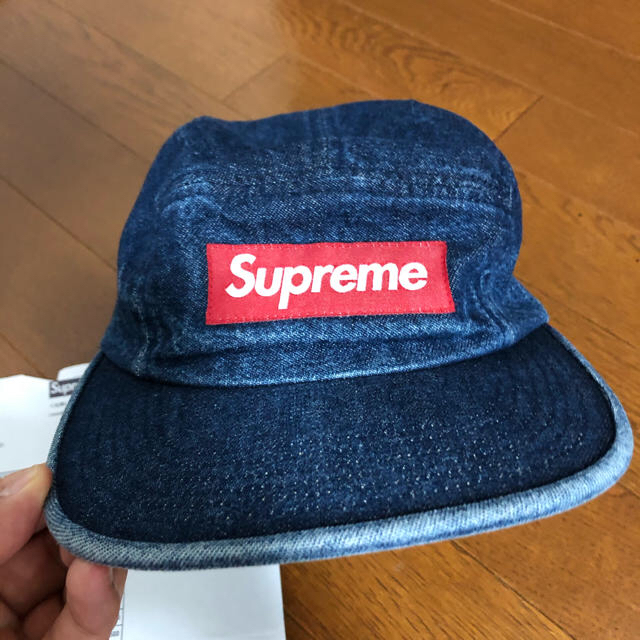 タイムセール！washed chino twill camp cap denim 1