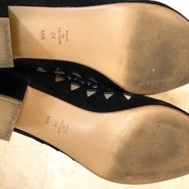 DIANA(ダイアナ)のダイアナ パンプス 24 黒 スエード レディースの靴/シューズ(ハイヒール/パンプス)の商品写真