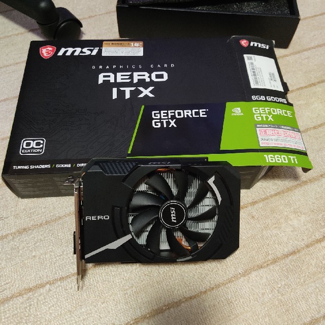 スマホ/家電/カメラMSI Geforce GTX1660Ti AERO ITX