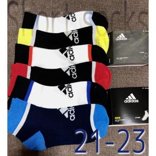 アディダス(adidas)のアディダス　ソックス　靴下　アディダス キッズ 男の子　6足　21 22 23(靴下/タイツ)