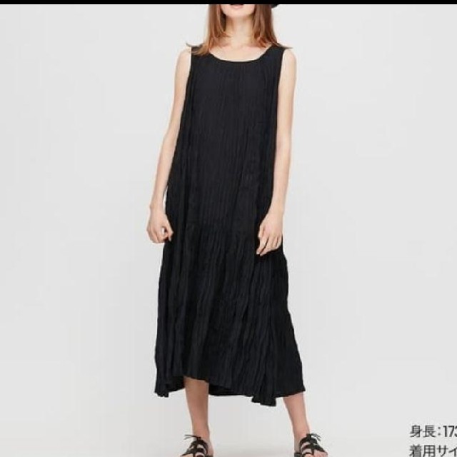 UNIQLO(ユニクロ)のユニクロ  ツイストプリーツワンピース  イネス  INES レディースのワンピース(ロングワンピース/マキシワンピース)の商品写真