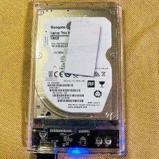 外付けハードディスク(HDD) Seagate 500GB ケース新品(PC周辺機器)