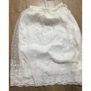 ダブルクローゼット(w closet)のwcloset レーススカート(ひざ丈スカート)