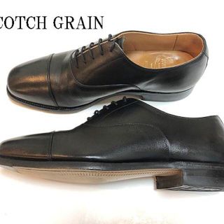 【美品】SCOTCH GRAIN スコッチグレイン 黒 ビジネスシューズ 25(ドレス/ビジネス)