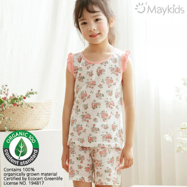 organic cotton 夏パジャマ 110size キッズ/ベビー/マタニティのキッズ服男の子用(90cm~)(パジャマ)の商品写真