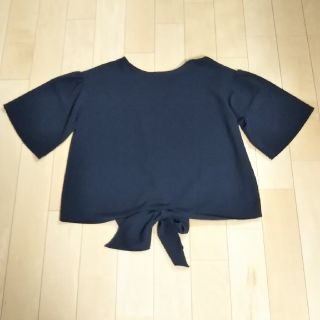 ショコラフィネローブ(chocol raffine robe)の【専用】chocol raffine robe カットソー 濃紺(カットソー(半袖/袖なし))