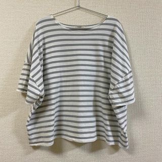 シマムラ(しまむら)のプチプラのあや×しまむら ボーダー ゆるT(Tシャツ(半袖/袖なし))