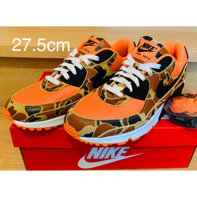 NIKE airmax 90 カモ　オレンジ　27.5cm USED美品