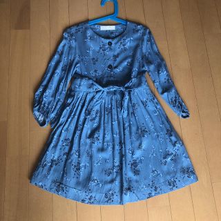 ザラキッズ(ZARA KIDS)のZARAブルー花柄ワンピース(ワンピース)