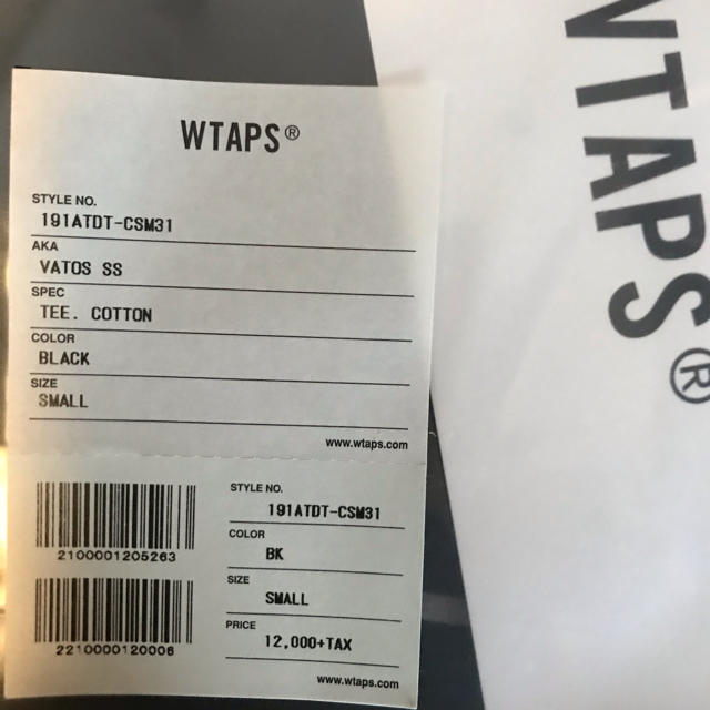 W)taps(ダブルタップス)のWTAPS 19ss VATOS サイズS BLACK メンズのトップス(Tシャツ/カットソー(半袖/袖なし))の商品写真