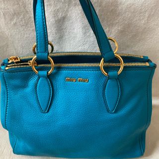 ミュウミュウ(miumiu)の【専用】【新品】mimiu ターコイズブルー　トートショルダーバッグ　2way(ショルダーバッグ)