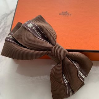 エルメス(Hermes)の★ハンドメイド★エルメス リボンバレッタ(ヘアアクセサリー)