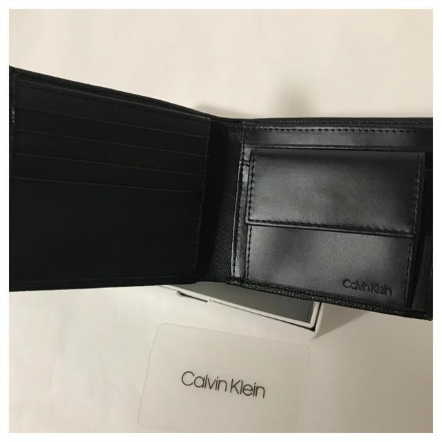 Calvin Klein(カルバンクライン)の直営店購入 新品カルバンクライン 高級カーフ革15950円 二つ折り財布 メンズのファッション小物(折り財布)の商品写真