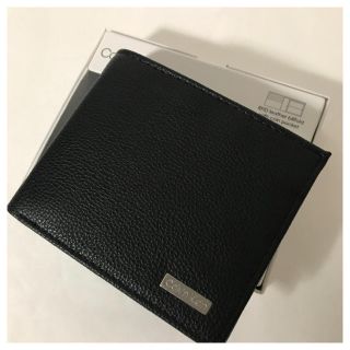 カルバンクライン(Calvin Klein)の直営店購入 新品カルバンクライン 高級カーフ革15950円 二つ折り財布(折り財布)