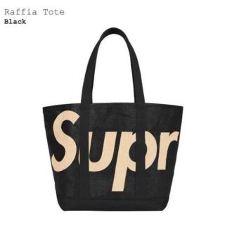 シュプリーム(Supreme)のSupreme Raffia Tote　黒②(トートバッグ)