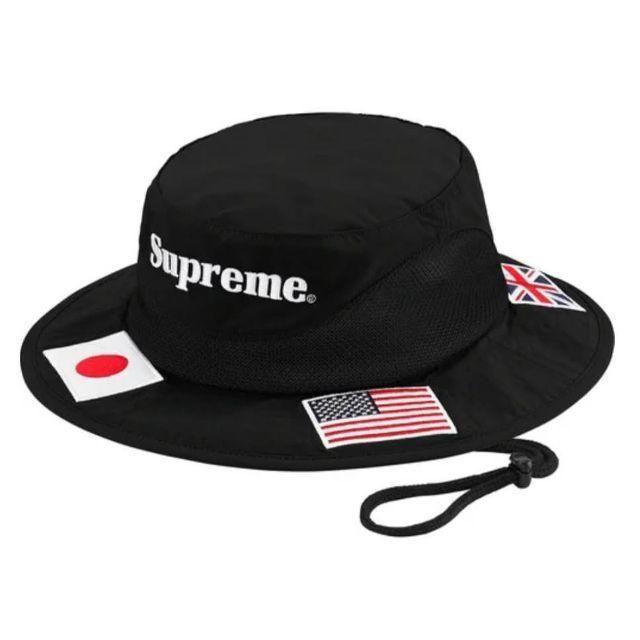 Supreme(シュプリーム)のSuprem Flags Boonie 黒 メンズの帽子(ハット)の商品写真