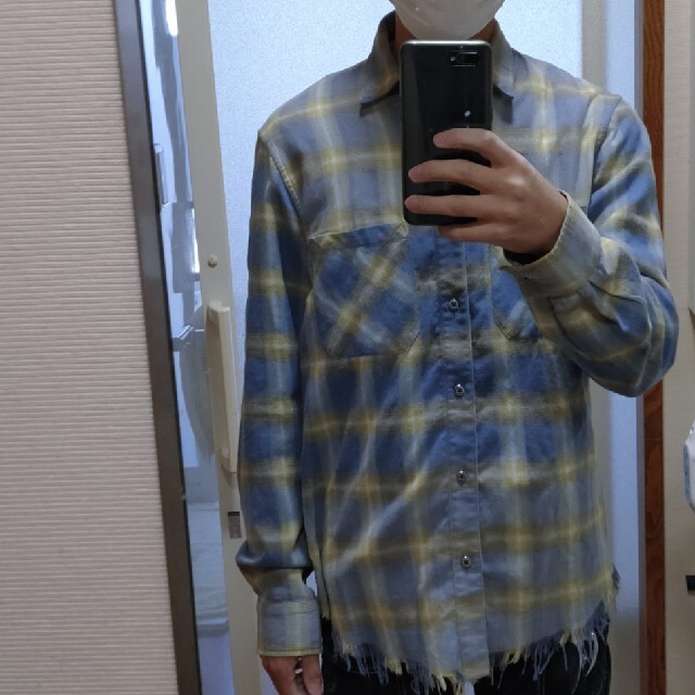 AMIRI FADED PLAID ネルシャツ アミリ ショットガン デニム  メンズのトップス(シャツ)の商品写真