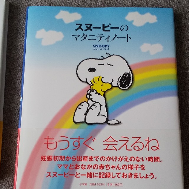 SNOOPY(スヌーピー)のスヌーピーのマタニティノート　赤ちゃんノート キッズ/ベビー/マタニティのメモリアル/セレモニー用品(アルバム)の商品写真