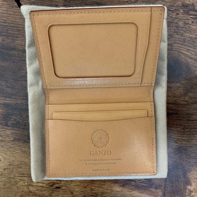 GANZO(ガンゾ)のGANZO コードバン 定期入れ パスケース　ダークブラウン メンズのファッション小物(名刺入れ/定期入れ)の商品写真