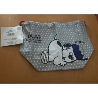 スヌーピー(SNOOPY)の新品　SNOOPY OLAF ランチ巾着(ランチボックス巾着)