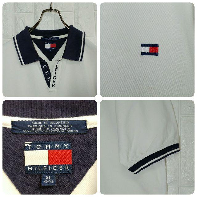 TOMMY HILFIGER(トミーヒルフィガー)のトミーヒルフィガー 90s ポロシャツ Tシャツ 刺繍ロゴ ビッグシルエット メンズのトップス(ポロシャツ)の商品写真