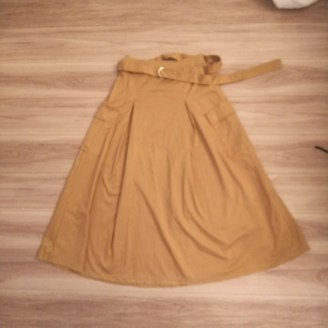 merlot(メルロー)のメルロー✡️ベージュのワーク風ロングスカート レディースのスカート(ロングスカート)の商品写真