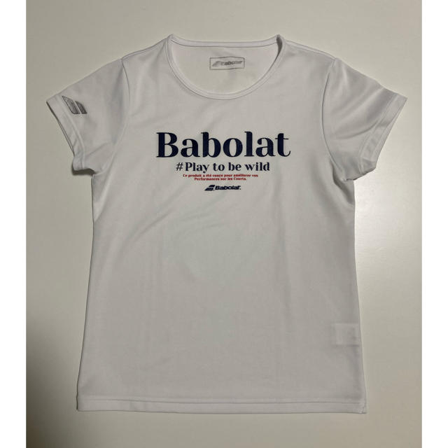 Babolat(バボラ)の値下げ　美品　バボラ  半袖　Tシャツ　白　M スポーツ/アウトドアのテニス(ウェア)の商品写真