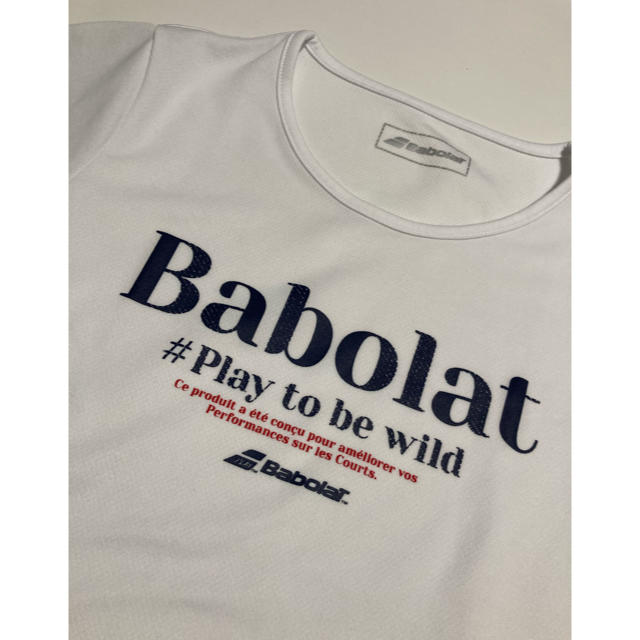 Babolat(バボラ)の値下げ　美品　バボラ  半袖　Tシャツ　白　M スポーツ/アウトドアのテニス(ウェア)の商品写真