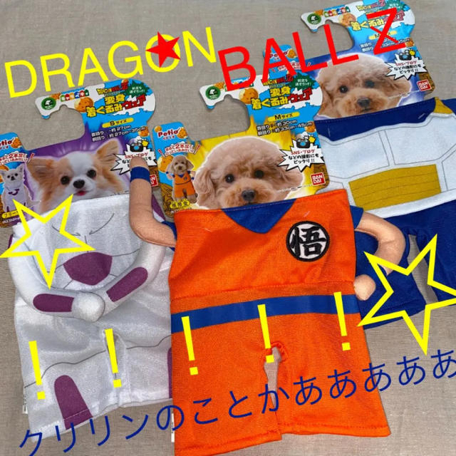 ペティオ　着ぐるみウェア　ドラゴンボールZセット 悟空　フリーザさま　ベジータ☆ その他のペット用品(犬)の商品写真