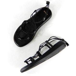 テバ(Teva)のminia 黒編み上げゴムスポーツサンダル(サンダル)