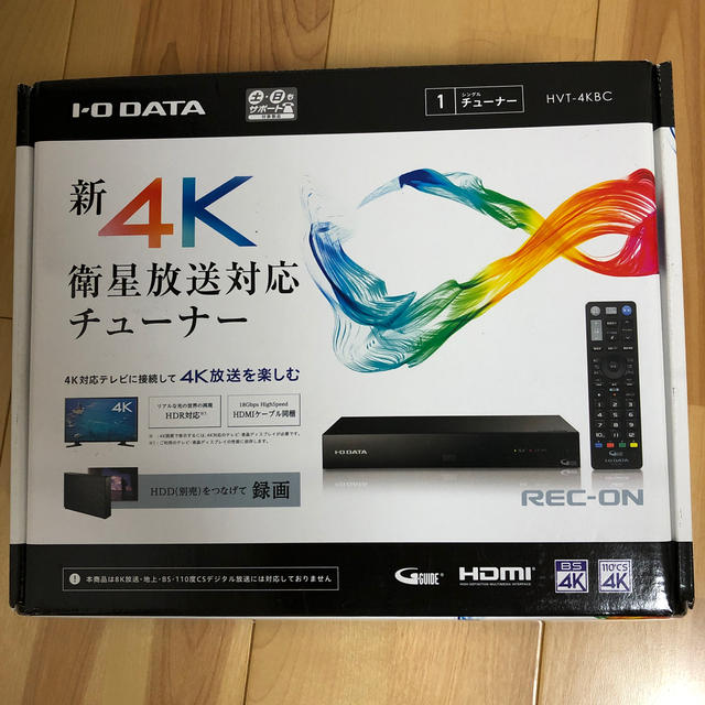 IODATA(アイオーデータ)のI-O DATA  4Kチューナー   REC-ON HVT-4KBC スマホ/家電/カメラのテレビ/映像機器(テレビ)の商品写真