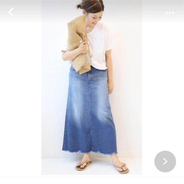 ドゥーズィエムクラス SURT デニムロングマキシスカート ブルー 最終