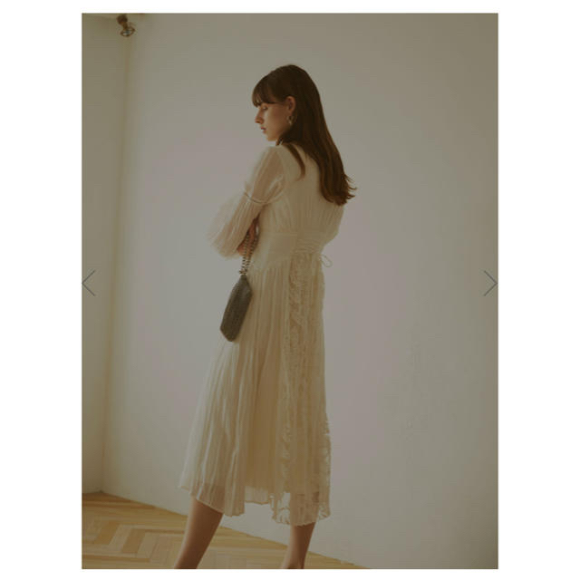 Ameri VINTAGE(アメリヴィンテージ)のMEDI EMBROIDERY TULLE LACE DRESS レディースのワンピース(ロングワンピース/マキシワンピース)の商品写真