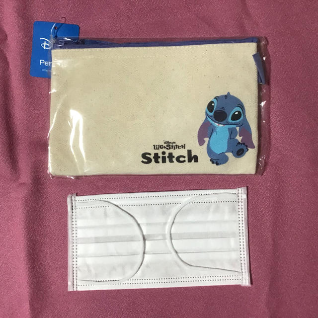 STITCH(スティッチ)のペンケース・マスク入れ エンタメ/ホビーのおもちゃ/ぬいぐるみ(キャラクターグッズ)の商品写真