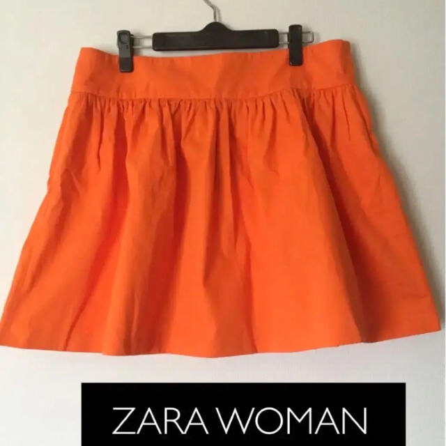 ZARA(ザラ)のZARA ザラ　スカート　ポケットあり　オレンジ　タグ付き　新品 レディースのスカート(ミニスカート)の商品写真