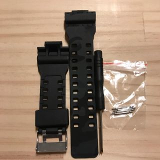 CASIO G-SHOCK 純正バンド互換品 (迷彩ブラック)(ラバーベルト)