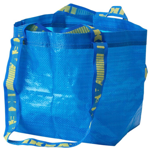 IKEA(イケア)の【新品】IKEA フラクタ　ブルーバッグ　3点セット　S,M,L 匿名配送 レディースのバッグ(ショップ袋)の商品写真
