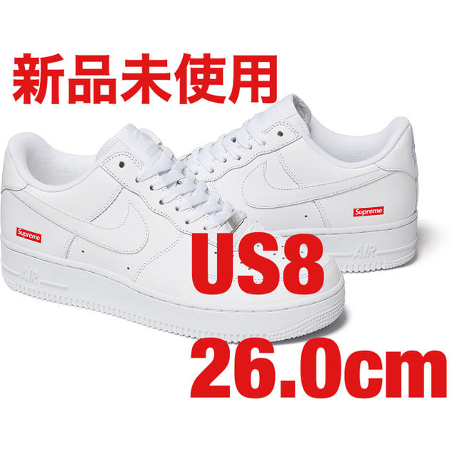 Supreme Nike Air Force 1 Low White 白 us8