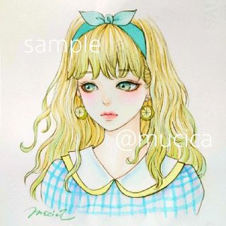 hitsuzi様専用 オリジナル ポストカード 手描きイラスト(アート/写真)