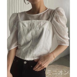 アメリヴィンテージ(Ameri VINTAGE)のAmerivintage PUFF SLEEVE LAYERED TOP(シャツ/ブラウス(半袖/袖なし))