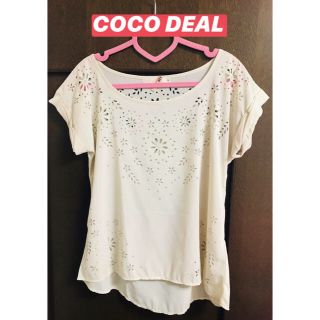 ココディール(COCO DEAL)のCOCO DEAL 透かし花柄トップス(カットソー(半袖/袖なし))