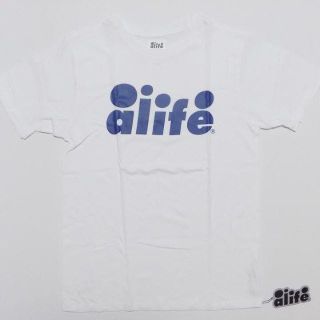 エーライフ(ALIFE)の《ALIFE》エーライフ ロゴプリントTシャツ ホワイト×ブルー (86)(Tシャツ/カットソー(半袖/袖なし))