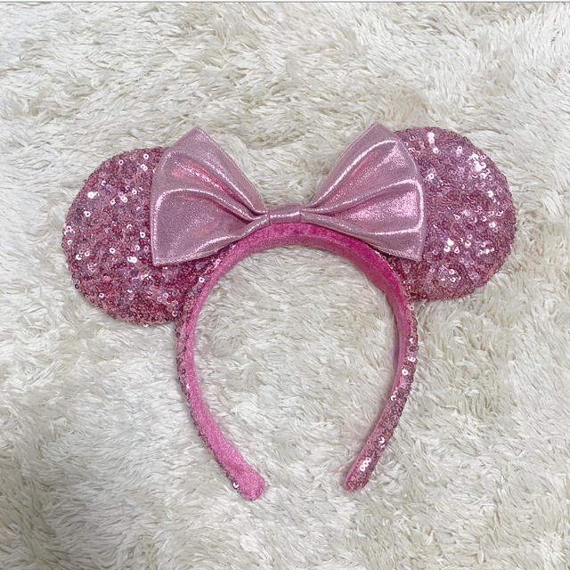 Disney(ディズニー)のディズニーカチューシャ ピンクスパンコール レディースのヘアアクセサリー(カチューシャ)の商品写真